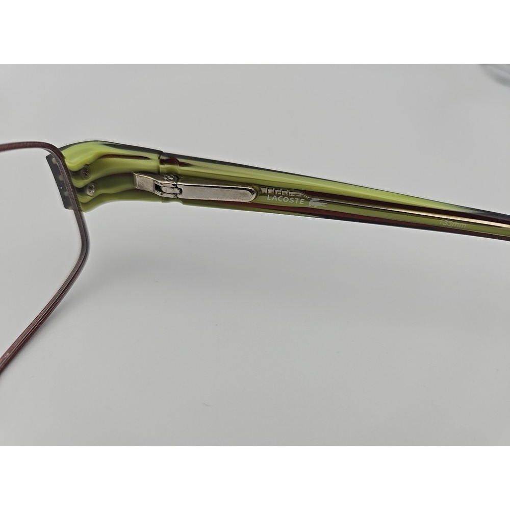 LACOSTE LA12237 BR Brown Green Eyeglasse (Frames Only) 49+ 18-135mm - Picture 3 of 6
